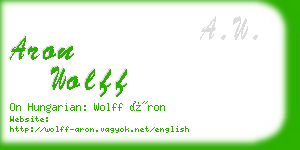 aron wolff business card